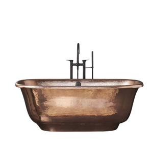 Bañera de cobre antigua martillada a mano, independiente, de lujo, ovalada, para baño, al mejor precio. - Product Image 2