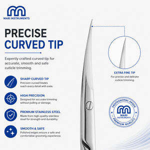 Premium Quality Precision Curved Nail <b>Cuticle</b> <b>Scissors</b> Sharp Right-Handed Stainless Steel Professional Manicure Pedicure - Product Image 4