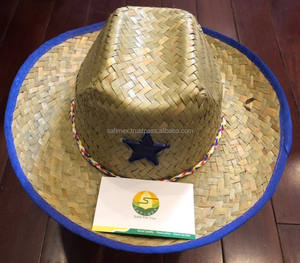 Accessoire de costume mexicain Poncho Chapeau de paille Sombrero Costume Chapeaux Multicolore Grand bord Fabriqué à partir de feuilles de palmier Seagrass du Vietnam - Product Image 3
