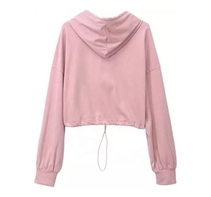 Sudadera con Capucha Corta de Manga Larga Personalizada para Mujer al por Mayor, Diseño Personalizado de Alta Calidad, Talla Grande XL, Top Informal de Moda Urbana - Product Image 2