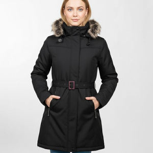 Chaqueta larga calefactable de 5V para mujer, personalizada de fábrica, con almohadilla calefactora de fibra de carbono para actividades al aire libre en climas fríos. - Product Image 3
