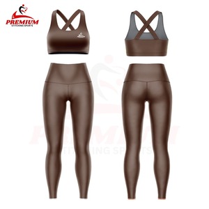 Conjunto de Yoga Sublimado para Mujer con Logotipo Frontal, Ropa Deportiva de Alta Calidad Hecha en Poliéster, Diseño Personalizado, Servicio OEM - Product Image 4