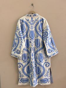 Veste longue légère pour femme, style bohème, en coton indien tissé, brodée à la main, motif Suzani, vente en gros - Product Image 6