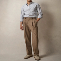 Pantalon de Costume Extensible Classique pour Homme 100% Haute Qualité, Nouveau Style Printemps Automne, Chino Décontracté Taille Moyenne, OEM