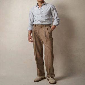 Pantalon de Costume Extensible Classique pour Homme 100% Haute Qualité, Nouveau Style Printemps Automne, Chino Décontracté Taille Moyenne, OEM - Product Image 2