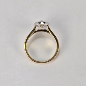 2 Ct 18k Yellow <b>Gold</b> Rhodium Plated E VS1 Marquise Lab Diamond Engagement Anniversary Luxury Tension Setting <b>Ring</b> - Product Image 3