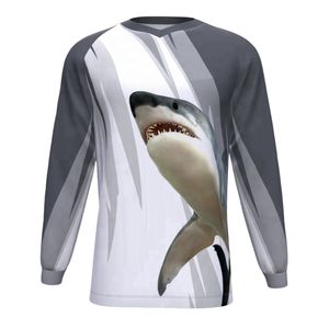 เสื้อตกปลาผู้ชาย แขนยาว ระบายอากาศ แห้งเร็ว โพลีเอสเตอร์ ป้องกันรังสียูวี เสื้อเจอร์ซีย์ตกปลา ลายปลาแมฮีแมฮี รับผลิตตามแบบ (OEM) ขายส่ง - Product Image 5
