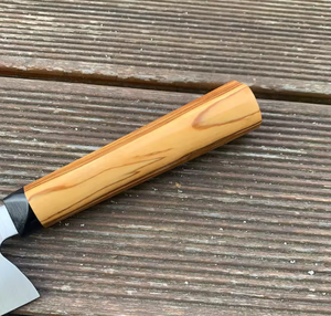Couteau de Chef Japonais LEGACY BLADES en Acier Carbone Forgé Premium, Manche en Bois, Finition Polie, Ambidextre, Fait Main - Product Image 5