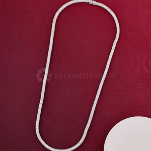 Collar de diamantes cultivados en laboratorio con corte redondo, diseño moderno en oro, para mujer, de proveedor indio: oro de 10Kt, 14Kt y 18Kt. - Product Image 1