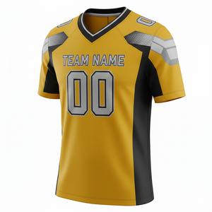 Customizable Breathable 100% Polyester American Football Uniform Jersey and Shorts Set with Front Logo Position - Product Image 4