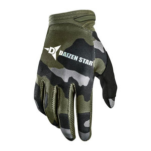 Gants de course antidérapants en polyester à doigts complets, noirs et vert fluo, compatibles écran tactile, unisexe, pour motocross et cyclisme, fermeture à enfiler - Product Image 2