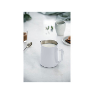 Lechera Professional White Milk Frother, brocca in acciaio inossidabile da 12 Oz per la preparazione del caffè - Product Image 2