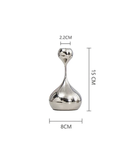 Porte-bougie conique moderne en métal argenté, grand support décoratif pour bougies, idéal pour la décoration intérieure, la table, la salle à manger, ou comme centre de table de mariage. - Product Image 2