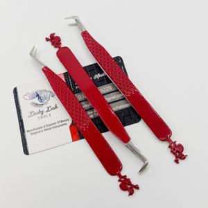 แหนบต่อขนตา Lucky Lash Tools คุณภาพพรีเมียม ผลิตจากสแตนเลสอย่างดี ทนทาน ด้ามจับแบบ Santa Bottom จับแน่น ออกแบบอย่างทนทาน - Product Image 5