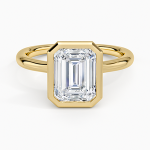 Modern Classic Solitaire <b>Ring</b> with Elegant 14K Rose Gold Bezel Setting - Product Image 5