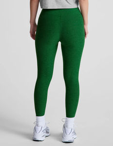 Conjuntos de verano al por mayor para mujer, color verde heather, OEM, conjunto de 2 piezas, leggings de cintura alta midi sin costuras externas y cintura superpuesta. - Product Image 6