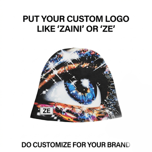 หมวกบีนนี่อะคริลิกพรีเมียม ZAINI ZI-072 320 GSM ลายพิมพ์เต็มใบ ปักลายสไตล์ตัวละคร - Product Image 3