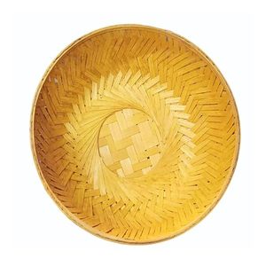 Handcrafted Bamboo Woven <b>Bowls</b> <b>Set</b> of 6 Natural Yellow Decorative Serving Baskets Rustic Kitchen Fruit Snack Storage <b>Bowls</b> - Product Image 5