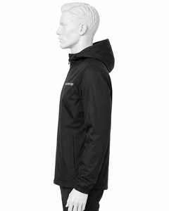 Chaqueta de lluvia personalizada para hombre, cortavientos, con capucha, cierre completo, con tela premium para trabajo, viajes y uso casual. - Product Image 2