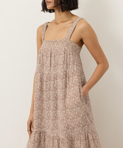 Vestido Maxi Informal de Verano, Vestido Maxi con Tirantes y Volantes, Vestido Maxi de Algodón de Alta Calidad para Mujer, Vestido Elegante de Diseño Personalizado - Product Image 5