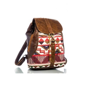 LW Luxury Handmade Leather <b>Backpack</b> Women Custom Vintage New Design Travel Bag Logo Cotton Lining Portable Dress Style Summer - Product Image 3