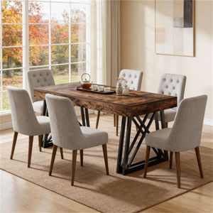 <b>Farmhouse</b> Kitchen <b>Dining</b> <b>Table</b> Dual-Use Office/Writing Desk with <b>Rustic</b> Style - Product Image 3