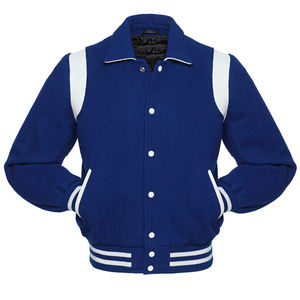 Chaqueta Varsity Roja de Lona Personalizada de Alta Calidad para Hombre, Talla Grande, Invierno, Cortavientos, con Capucha, MOQ Bajo - Product Image 1