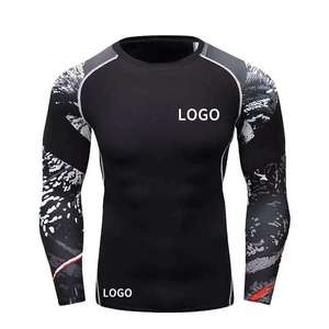 Tejido deportivo de compresión con logotipo personalizado de alta calidad para gimnasio, estilo moderno, todas las tallas - Product Image 4