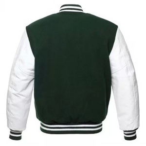 Custom Unisex Oversize Cotton Varsity Jacket Stand Collar <b>Winter</b> Street Style <b>Coat</b> Regular Length Geometric Front New Condition - Product Image 3