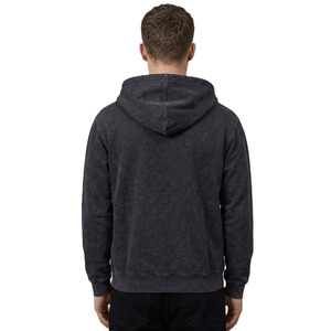 เสื้อฮู้ดซิปผู้ชายสไตล์วินเทจ ผ้าฝ้ายฟลีซ ทรงปกติ สตรีทแวร์ สีดำ จัดส่งตรงจากโรงงาน - Product Image 3