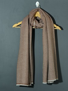 Indian Winter Woolen <b>Shawl</b> Handmade Unisex Zig Zag Design Neck <b>Wrap</b> Hand Woven Stole - Product Image 1