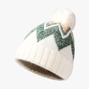 Wholesale Custom Printed Logo Embossed/Digital <b>Wool</b> Blend Breathable Waterproof Jacquard Flat Knit Plaid/Solid Unisex <b>Beanie</b> - Product Image 2
