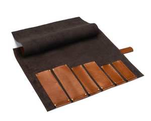 Bolsa de Almacenamiento de Cuchillos Enrollable de Cuero Vintage de Lujo con Protección a Prueba de Olores, Estuche Portátil para Herramientas Culinarias LSKR-0004 - Product Image 5