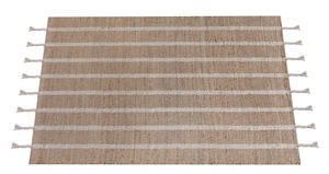 Tapis d'appoint en jute tissé à la main, tapis plat rayé style bohème pour salon de ferme et décoration intérieure éco-responsable - Product Image 4
