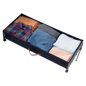 Contenitori portaoggetti sotto il letto con coperchi trasparenti e ruote, organizer per scarpe 36,0 x 18,1 x 7,3 pollici, 3 pezzi - Product Image 3