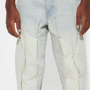 Pantalones de mezclilla azules para niños, económicos, con tacto suave, material duradero, con diseño de logotipo personalizable para compras al por mayor. - Product Image 4