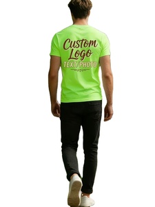 Front-Custom Printed Crew Neck Chest Labels Personalized Customization Your Own Images Custom Text Eco-Friendly T-Shirts - Product Image 4