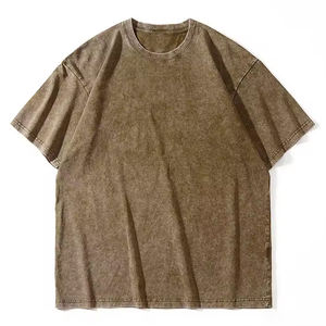 เสื้อยืดคอตตอน 300 กรัม พิมพ์ลาย DTG แบบย้อมสีเอซิด สไตล์โอเวอร์ไซส์ สำหรับผู้ชาย สตรีทแวร์ รับผลิตแบบ OEM จากโรงงาน - Product Image 5