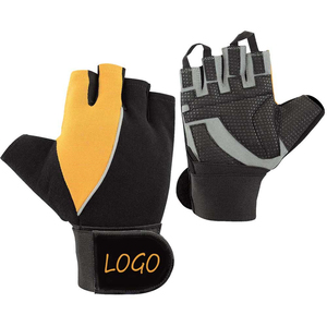 Heavy Duty Half Finger Leather Gym Gloves Non-Slip Lightweight Unisex <b>Pull</b>-On Hook and Loop Closure Weight Lifting - Product Image 5