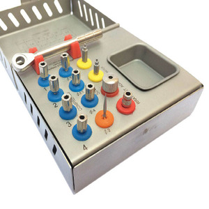 Kit d'expansion osseuse pour implants dentaires en acier inoxydable, instruments de chirurgie buccale, perceuses manuelles réutilisables et ensemble de butées - Product Image 2