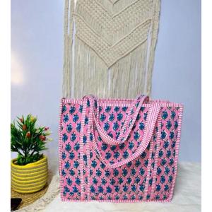 Bolsa de Mano con Estampado de Árbol de Algodón, Bolsa de Hombro Boho India Hecha a Mano, Bolsa de Compras Reutilizable, Bolsa Casual para Uso Diario - Product Image 2