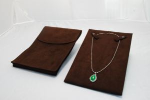 Pochette Organisateur de Colliers Rectangulaire en Daim Imprimé Japonais Grande Capacité avec Structure Pliable 180x255x15mm - Product Image 5