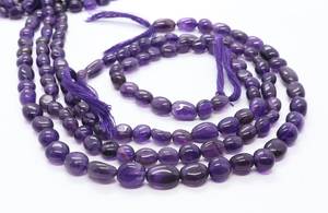 ลูกปัดอเมทิสต์แอฟริกันทรงหยดน้ำขนาด 6x8-7x9 มม. ลูกปัดอเมทิสต์ทรงหยดน้ำแบบไม่สม่ำเสมอ ขนาด 13 นิ้ว อเมทิสต์ธรรมชาติแบบเรียบ - Product Image 4