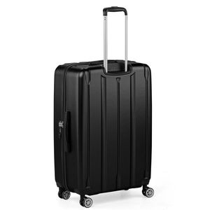 Valigia trolley da 24 pollici con striscia verticale singola, in ABS e PC, colore grigio scuro classico (N001), zaino da viaggio - Product Image 5
