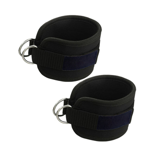 Sangles de cheville réglables et respirantes en nylon unisexe avec logo personnalisé pour machines à câble – Soutien du pied pour l'entraînement - Product Image 2