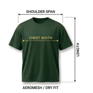 Camiseta de Manga Corta para Hombre, Color Verde Sólido, de Secado Rápido, Ligera, de Lujo, 100% Algodón Premium, Hombros Caídos, Talla Grande - Product Image 4