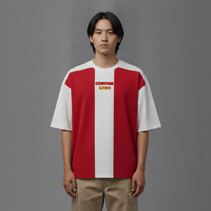 OEM Custom Logo Oversized 100% Cotton Eco-Friendly Breathable T-shirt for Men Loose Fit Custom Printed Hip Hop men's Tees - Product Image 4