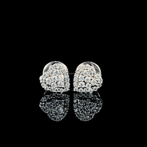 Classic Heart Cut Lab Grown Diamond Earrings 925 Sterling <b>Silver</b> Luxury Women <b>Stud</b> Jewelry - Product Image 3