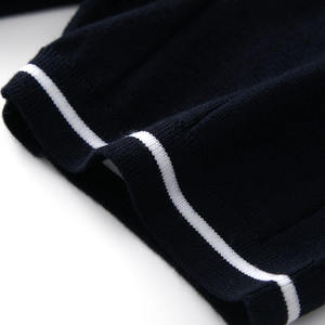 เสื้อโปโลผู้ชายคุณภาพสูงสำหรับฤดูร้อน แขนสั้น ปักโลโก้ได้ ป้องกันขนร่วง ซิป ¼  ผ้าวูล - Product Image 4