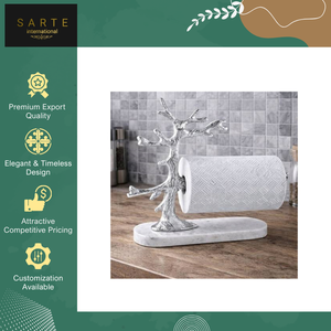 Support de papier essuie-tout en marbre moderne de qualité supérieure, écologique et durable, pour l'organisation de la cuisine et la décoration de la maison - Product Image 3